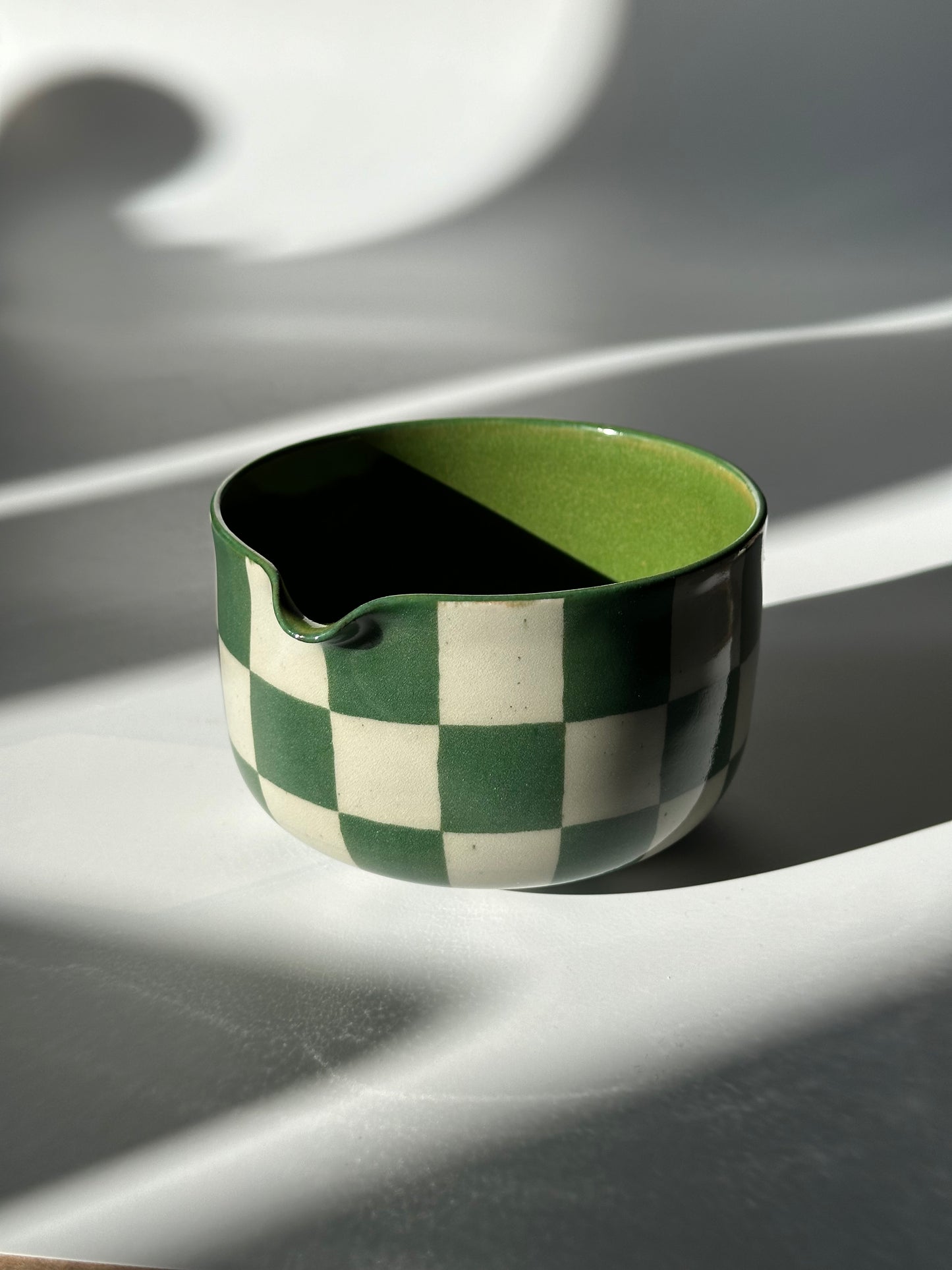 checkered matcha bowl *pre-order*