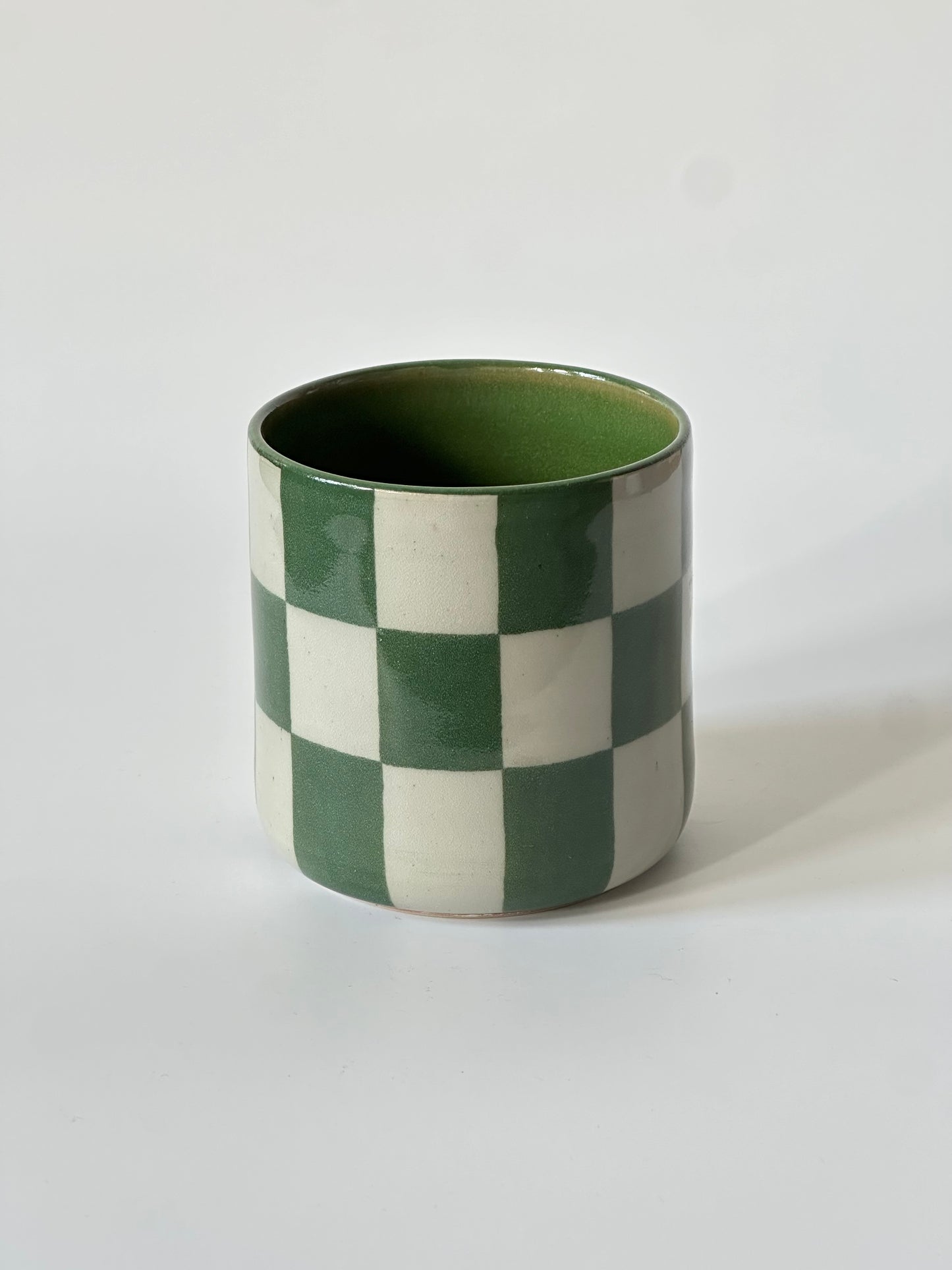 checkered cup