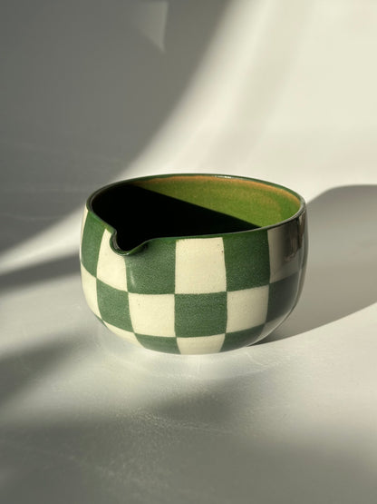 checkered matcha bowl *pre-order*