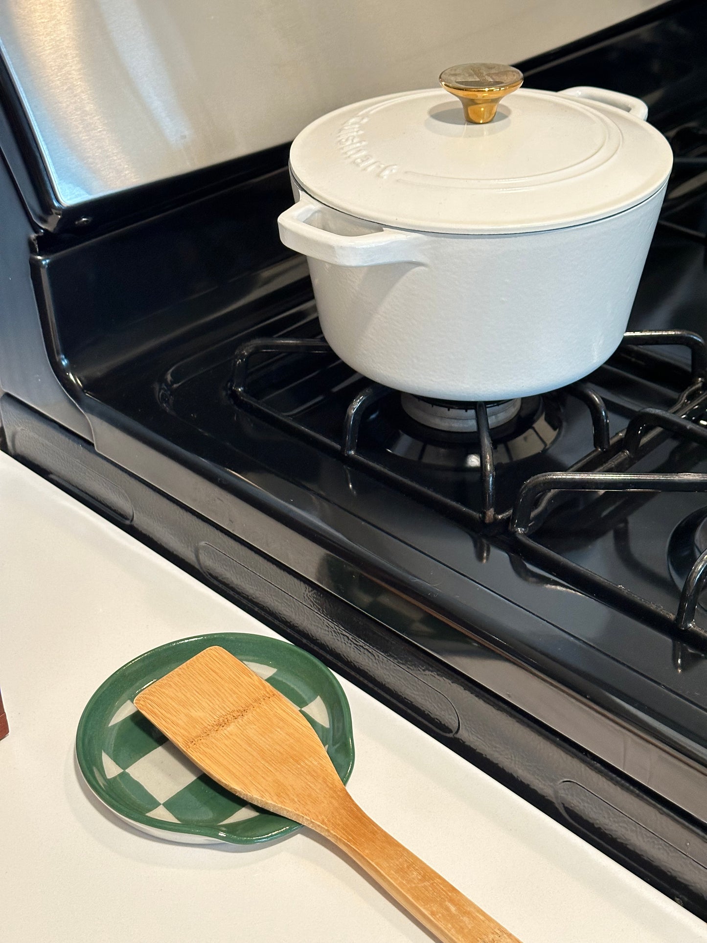 checkered spoon rest