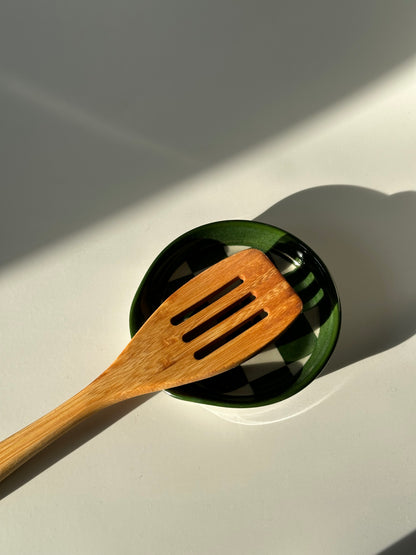 checkered spoon rest