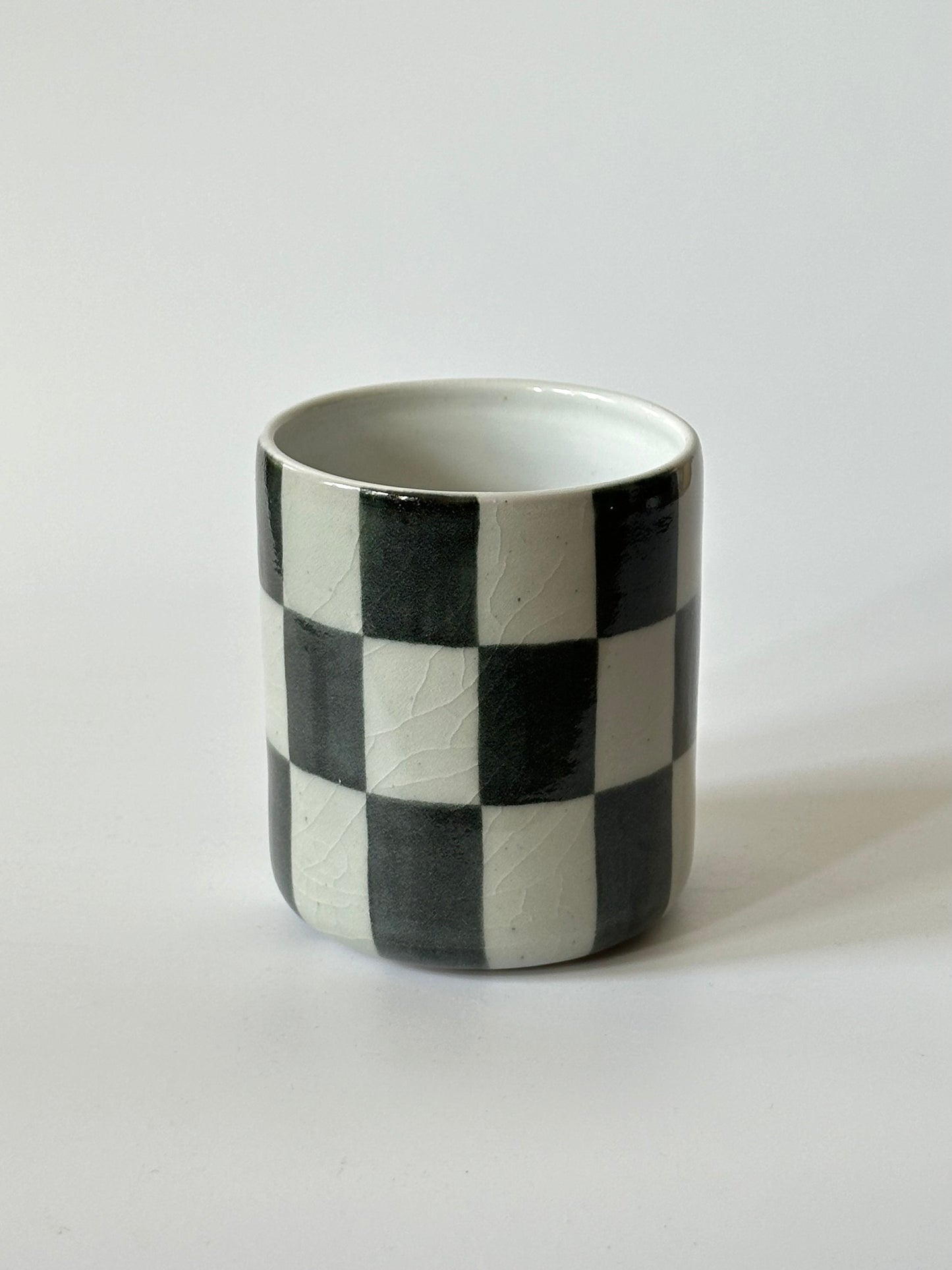 checkered cup