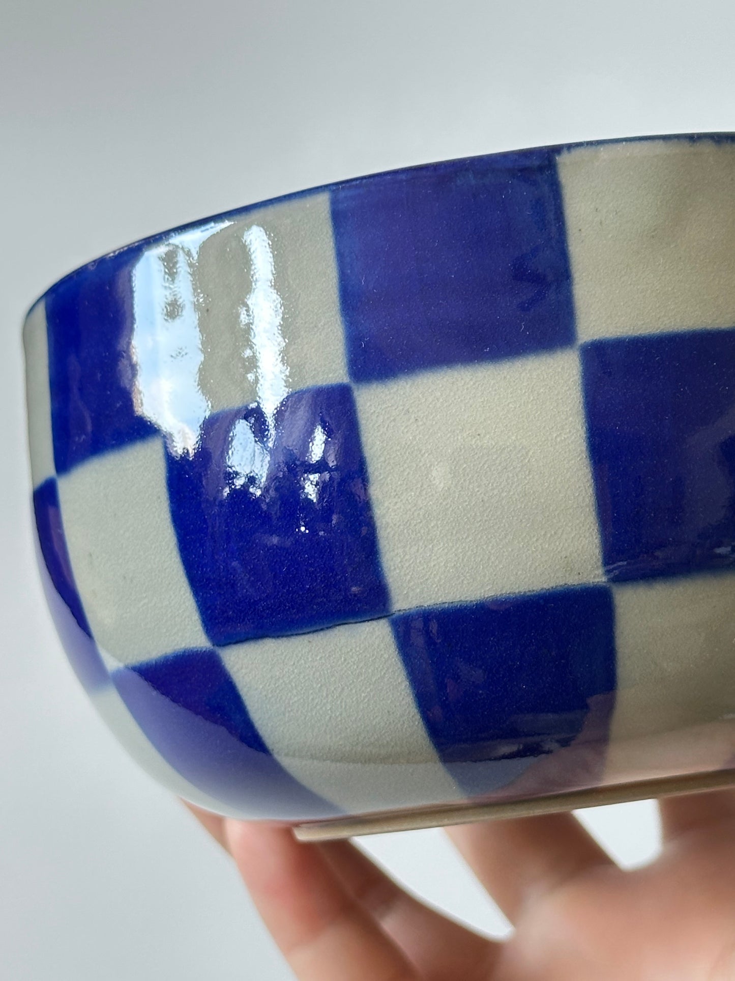 checkered matcha bowl (seconds)