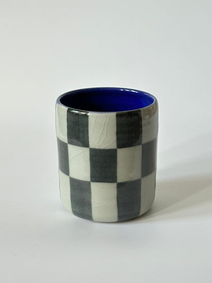 checkered cup