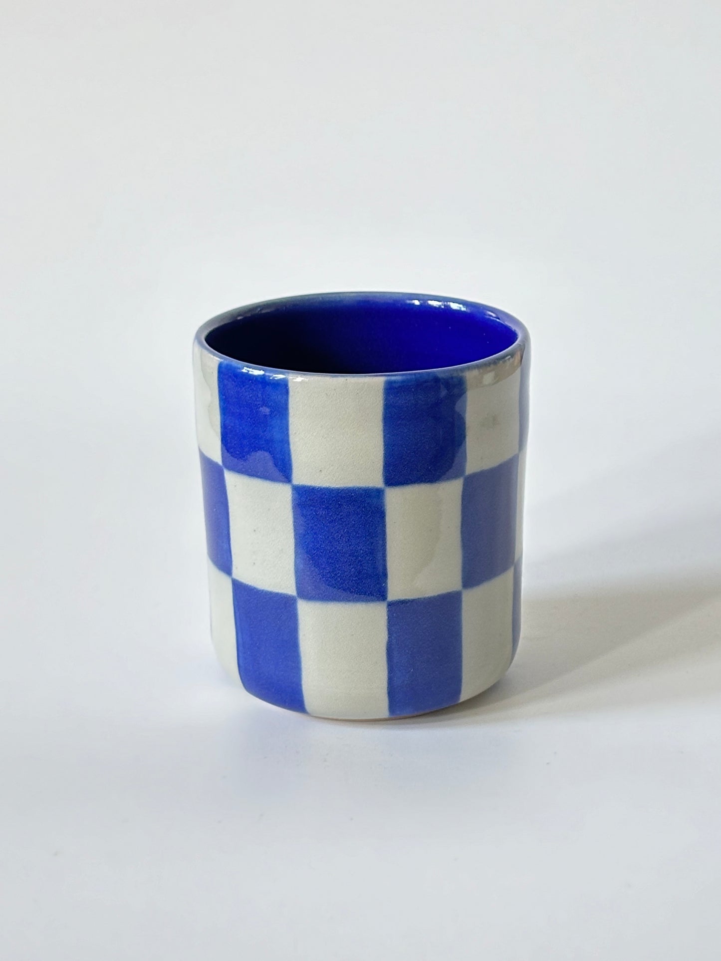 checkered cup