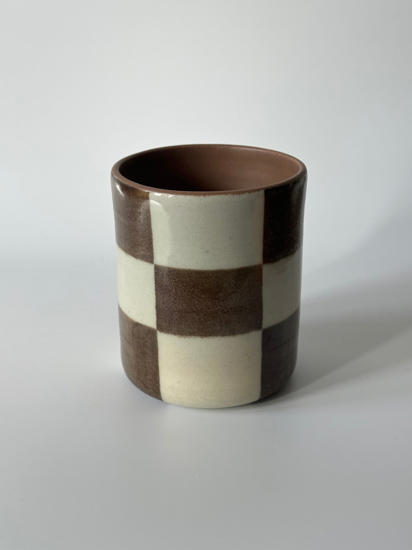 checkered cup