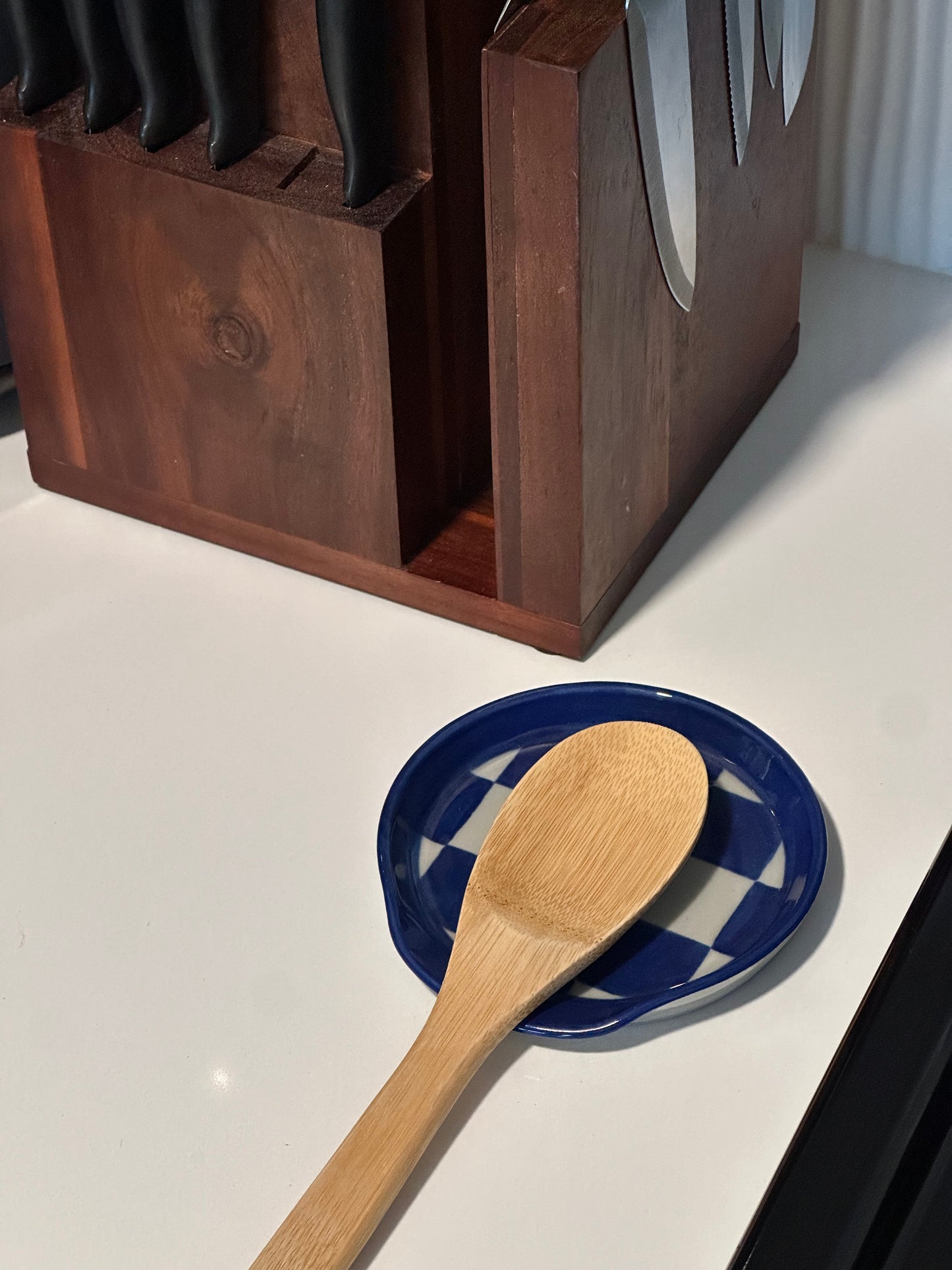 checkered spoon rest