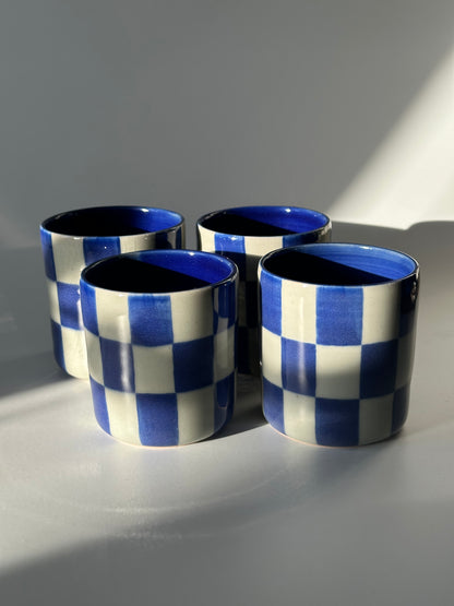 checkered cup