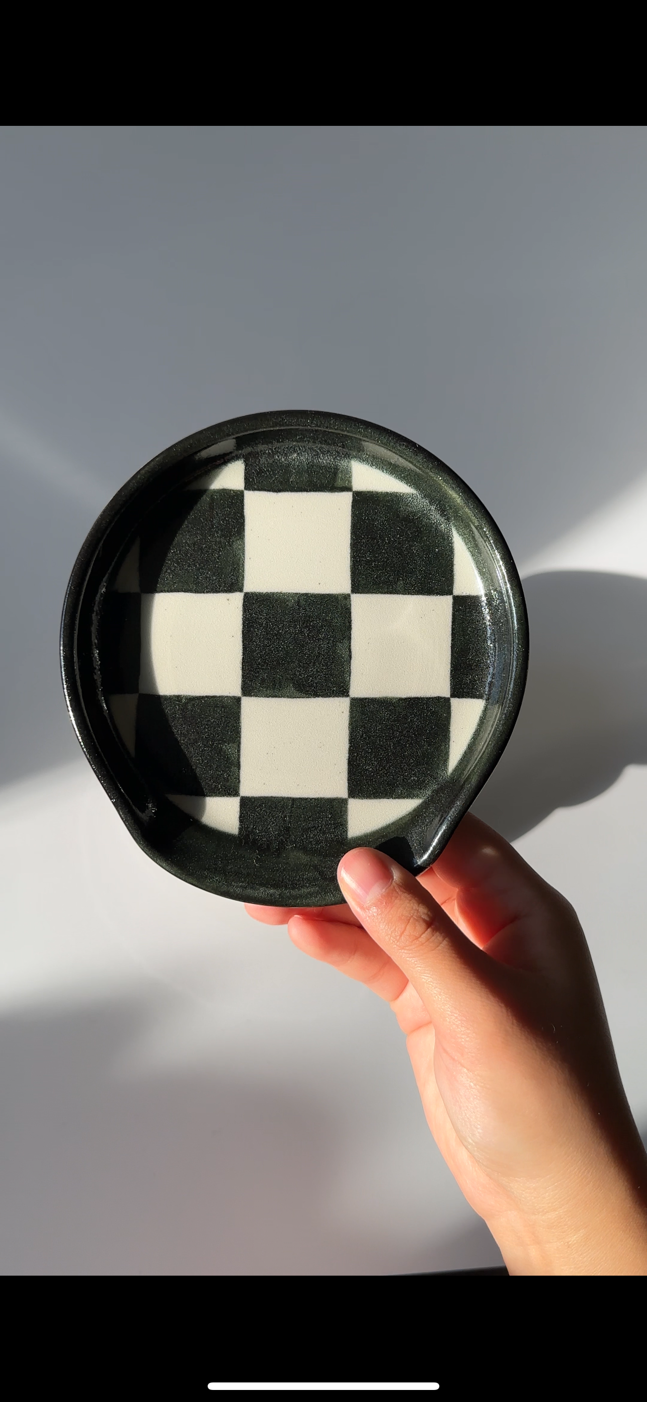 checkered spoon rest