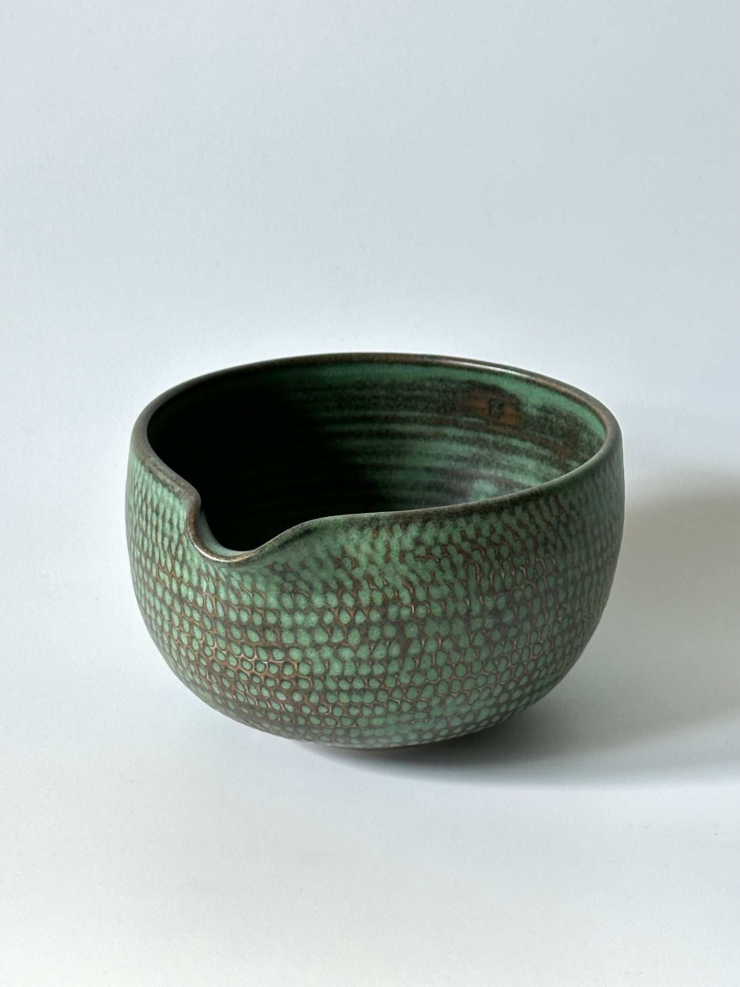 textured matcha bowl
