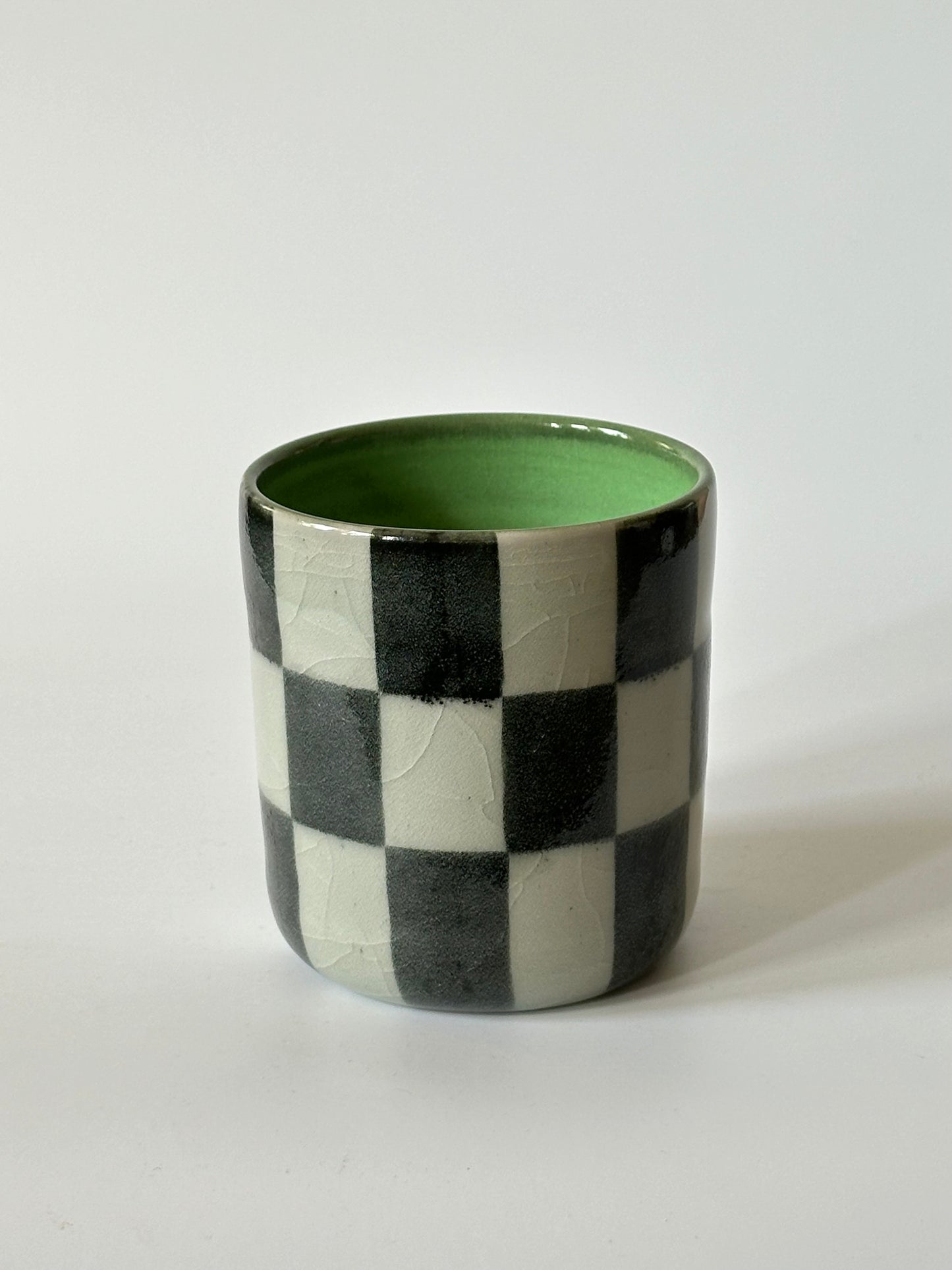 checkered cup