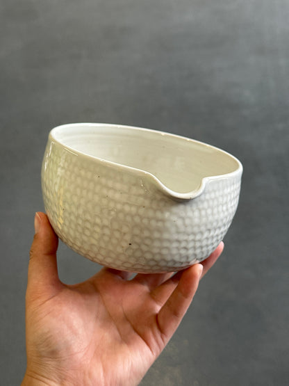 textured matcha bowl