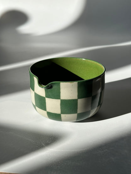 checkered matcha bowl *pre-order*