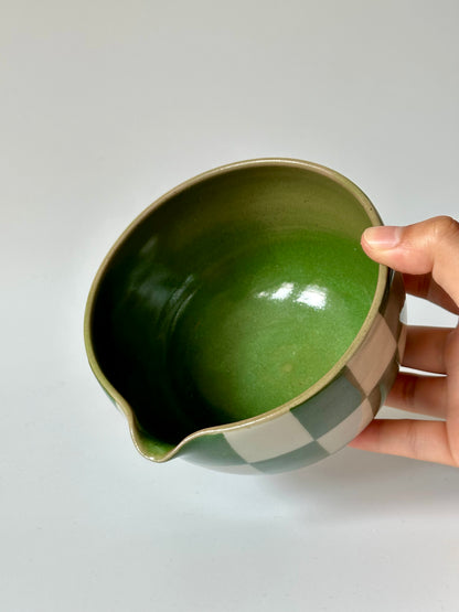 checkered matcha bowl *(PRE-ORDER)*