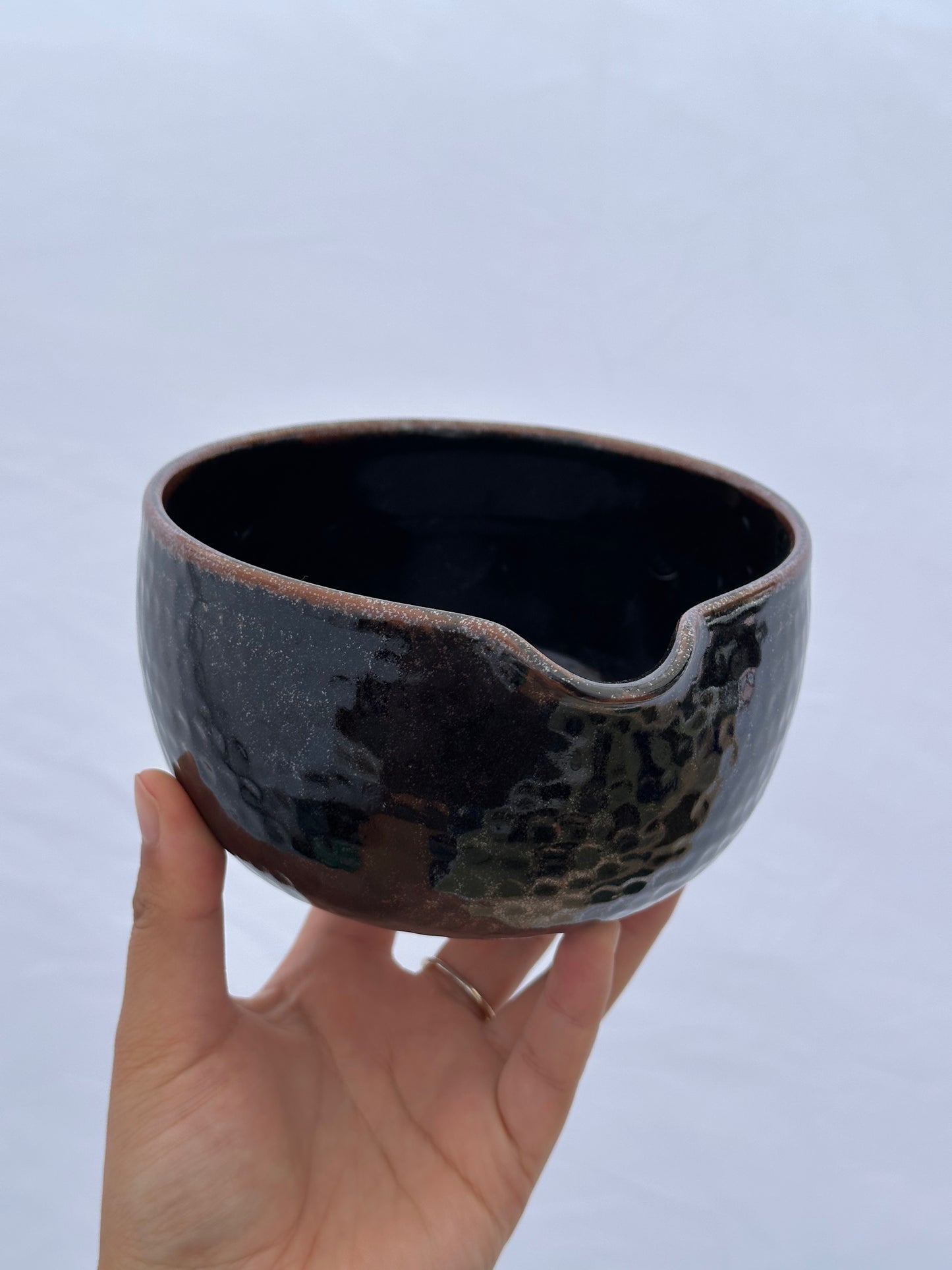 textured matcha bowl