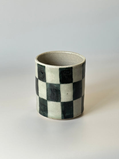 checkered cup