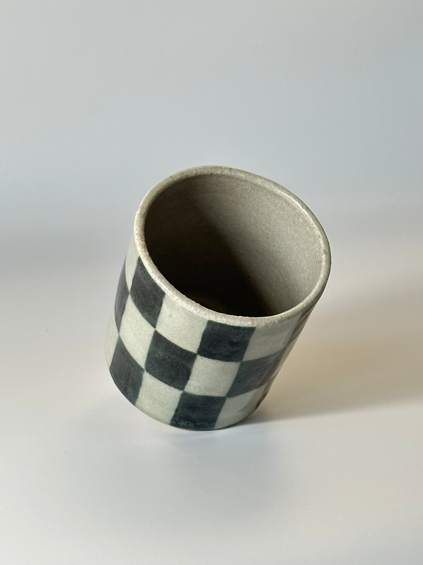 checkered cup